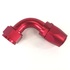 (one) 16AN AN16 90 Degree Swivel Oil/Fuel/Gas Line Hose End Fitting Adapter Red