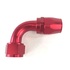 (one) 16AN AN16 90 Degree Swivel Oil/Fuel/Gas Line Hose End Fitting Adapter Red