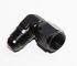 (one) Black AN8 Female to 8AN AN-8 Male 90 Degree Flare Swivel Fitting Adapter