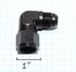 (one) Black AN8 Female to 8AN AN-8 Male 90 Degree Flare Swivel Fitting Adapter