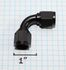 (one) AN6 Female to 6AN AN-6 Female 90 Degree Flare Swivel Fitting Adapter Black