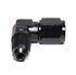 (one) Black AN4 Female to 4AN AN-4 Male 90 Degree Flare Swivel Fitting Adapter