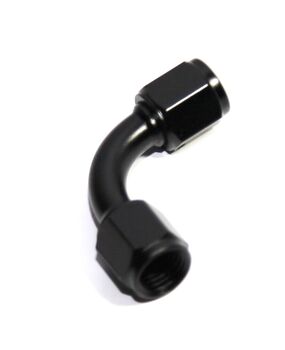 (one) AN4 Female to 4AN AN-4 Female 90 Degree Flare Swivel Fitting Adapter Black