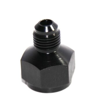 (one) Black AN10 Female to 6AN AN-6 Male Straight Flare Swivel Fitting Adapter