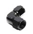 (one) Black AN8 Female to 8AN AN-8 Female 90 Degree Flare Swivel Fitting Adapter