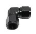 (one) Black AN8 Female to 8AN AN-8 Female 90 Degree Flare Swivel Fitting Adapter