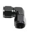 (one) Black AN8 Female to 8AN AN-8 Female 90 Degree Flare Swivel Fitting Adapter