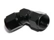 (one) Black 45 Degree AN8 Female to 8AN AN-8 Female Flare Swivel Fitting Adapter