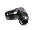 (one) 90 Degree AN8 8AN Male to AN-8 Male Swivel Fuel Oil Gas Line Fitting Black