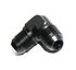 (one) 90 Degree AN8 8AN Male to AN-8 Male Swivel Fuel Oil Gas Line Fitting Black