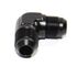 (one) 90 Degree AN8 8AN Male to AN-8 Male Swivel Fuel Oil Gas Line Fitting Black