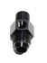 (one) Black 8AN to Male 3/8NPT Straight Fitting+1/8NPT Pressure/Temp Port