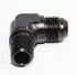 (one) Black AN8 8-AN Male to 3/8NPT Male 90 Degree Flare Fitting Adapter