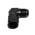 (one)Black AN10 Female to 10AN AN-10 Male 90 Degree Flare Swivel Fitting Adapter