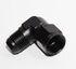 (one)Black AN10 Female to 10AN AN-10 Male 90 Degree Flare Swivel Fitting Adapter