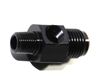 (one)6AN to Male 1/8NPT Straight Fitting Adapter+1/8NPT Pressure/Temp Port Black