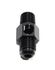 (one) Black 6AN Male to 1/4NPT Male Fitting Adapter + 1/8NPT Pressure/Temp Port