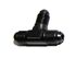 (one) AN4 4-AN Male to 2x AN4 4-AN Male 3-Way Tee T-Piece Fitting Adapter Black