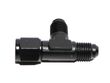 (one)Black AN4 4-AN Female to 2x AN4 4-AN Male 3-Way Tee T-Piece Fitting Adapter