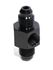 (one) Black 4AN to Male AN4 Straight Fitting Adapter + 1/8NPT Pressure/Temp Port