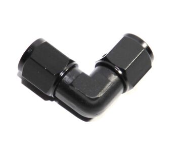 (one) 90 Degree Black AN4 Female to 4AN AN-4 Female Flare Swivel Fitting Adapter