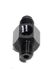 (one) Black AN4 Male to 1/8NPT Male Straight Flare Fitting w/1/8NPT Gauge Port