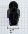 (one) Black AN10 Male to 10AN Male Straight Flare Fitting w/ 1/8NPT Gauge Port