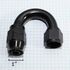 (one) AN12 12AN AN-12 180 Degree Swivel Fuel Oil Gas Line Hose End Fitting Black