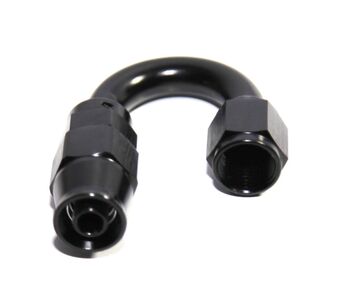 (one) Black AN6 6AN AN-6 180 Degree Swivel Reusable Hose End Fitting Adapter