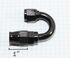 (one) Black AN6 6AN AN-6 180 Degree Swivel Reusable Hose End Fitting Adapter