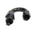 (one) Black AN4 4AN AN-4 180 Degree Swivel Reusable Hose End Fitting Adapter