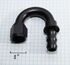 (one) 10AN AN-10 180 Degree Black Push On/ Push Lock Hose End Fitting Adapter