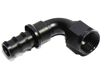 (one)90 Degree AN12 12AN AN-12 Push On/ Push Lock Hose End Fitting Adapter Black