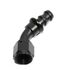 (one)45 Degree AN8 8AN AN-8 Black Push On/ Push Lock Hose End Fitting Adapter