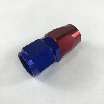 AN-10 AN10 Straight Swivel Fuel Oil Gas Line Hose End Fitting Adapter BLUE/RED