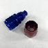 AN-10 AN10 Straight Swivel Fuel Oil Gas Line Hose End Fitting Adapter BLUE/RED