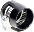 (one) Black AN10 PUSH ON HOSE END COVER CLAMP FINISHER ALUMINUM ANODIZED FITTING