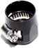 (one) Black AN10 PUSH ON HOSE END COVER CLAMP FINISHER ALUMINUM ANODIZED FITTING