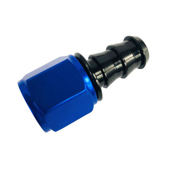 Blue 8AN Straight Push Lock Hose End Fitting Oil Fuel Coolant Push On AN8 New