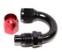 AN10 Black+Red 180 Degree Swivel Fuel Oil Gas Line Hose End Fitting Adapter New