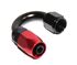 Black+Red 180 Degree AN-6 AN6 Swivel Fuel Oil Gas Line Hose End Fitting Adapter