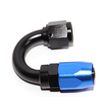 AN-6 AN6 180 Degree Swivel Fuel Oil Gas Line Hose End Fitting Adapter Black+Blue