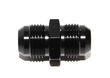 Black -10AN Male to -10AN Male Thread Straight Aluminum Anodized Fitting Adapter