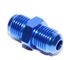 -6AN Male to -6AN Male Thread Straight Aluminum Anodized Fitting Adapter Blue