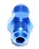 -6AN Male to -6AN Male Thread Straight Aluminum Anodized Fitting Adapter Blue