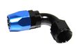 -10AN AN10 90Degree Swivel Oil/Fuel/Gas Line Hose End Fitting Adapter Black+Blue