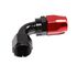 90 Degree -10AN AN10 Swivel Oil/Fuel/Gas Line Hose End Fitting Adapter Black+Red