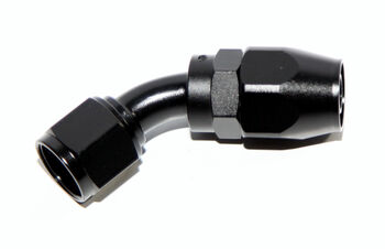 -8AN AN8 Black 45 Degree Swivel Oil/Fuel/Gas Line Hose End Fitting Adapter  New