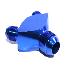 Fitting Adapter 3-Way Y-Block AN12 12-AN Male to (two) AN8 8-AN BLUE