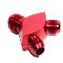 Fitting Adapter 3-Way Y-Block AN12 12-AN Male to (two) AN10 10-AN Male RED